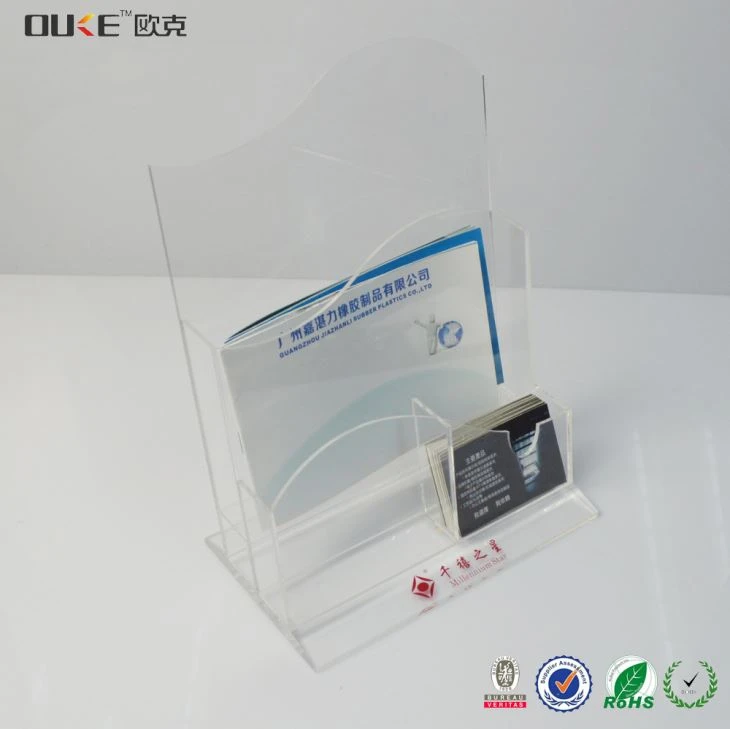 Countertop Customized A4 Acrylic Brochure Display Holders Brochure Stand