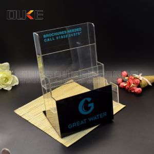 명함 홀더가있는 아크릴 브로셔 홀더 브로셔 디스플레이 스탠드