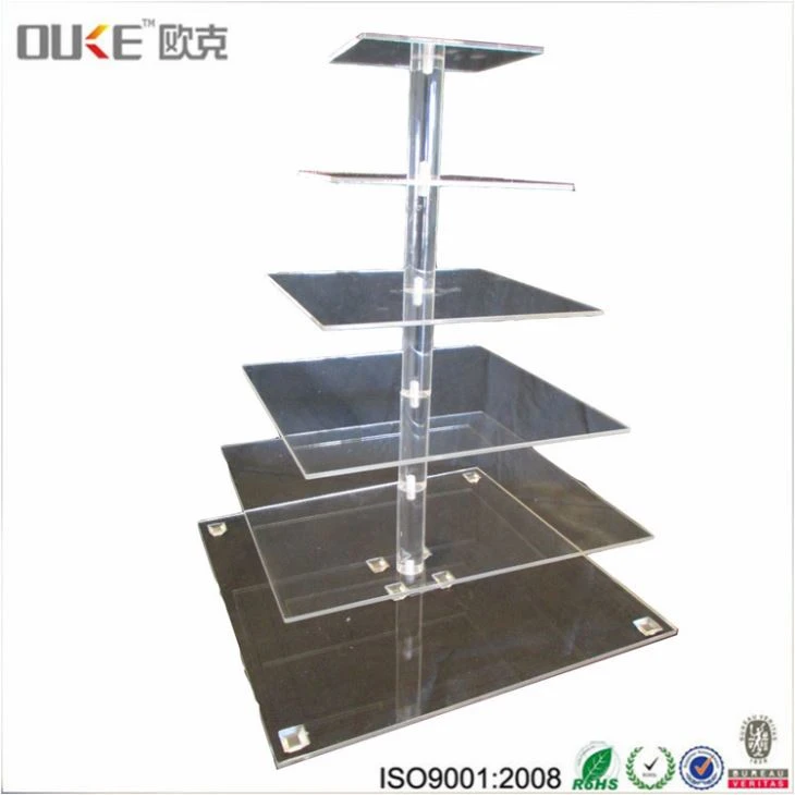 Brand New Mirrored 6 Tiers Small Cake Pop Stand Acrylic Cake Stands For Wedding Cakes
