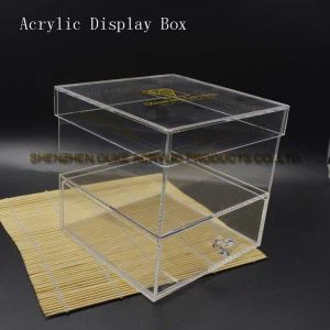 간단한 디자인 작은 Perspex 상자 플렉시 유리 용기 아크릴 디스플레이 케이스 판매