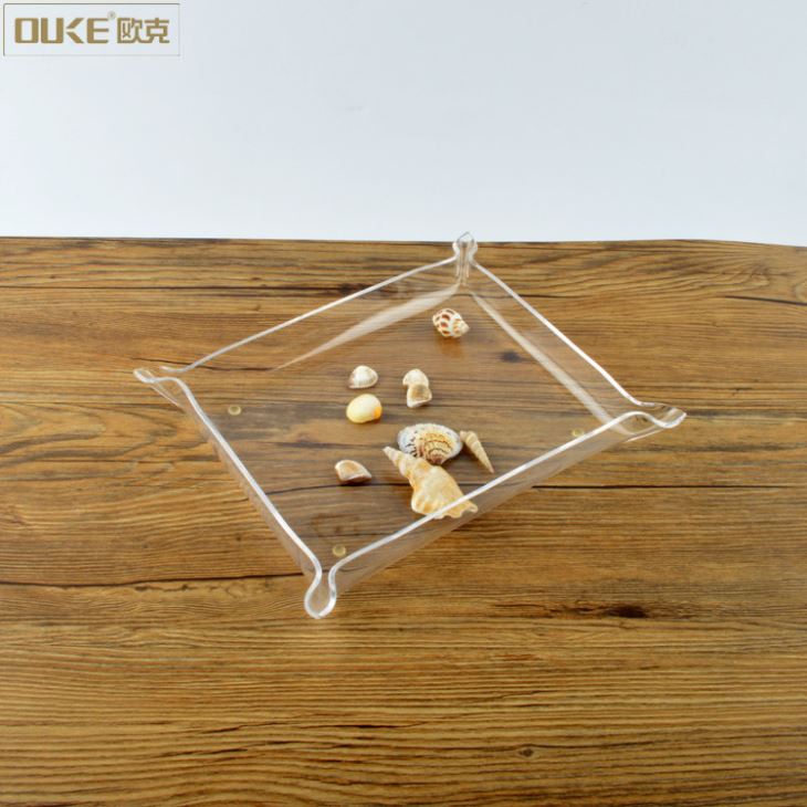 Clear Square Cheap Acrylic Food Tray