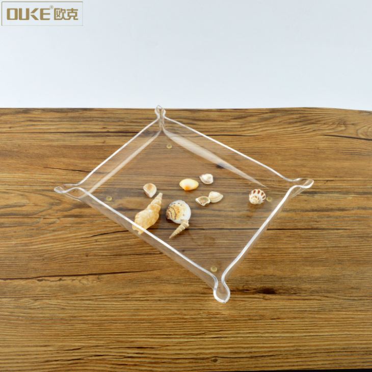 Clear Square Cheap Acrylic Food Tray
