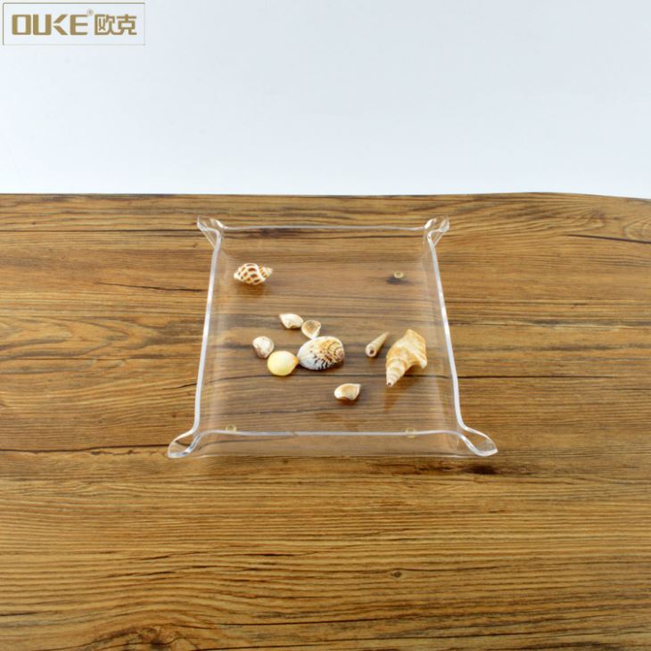 Clear Square Cheap Acrylic Food Tray