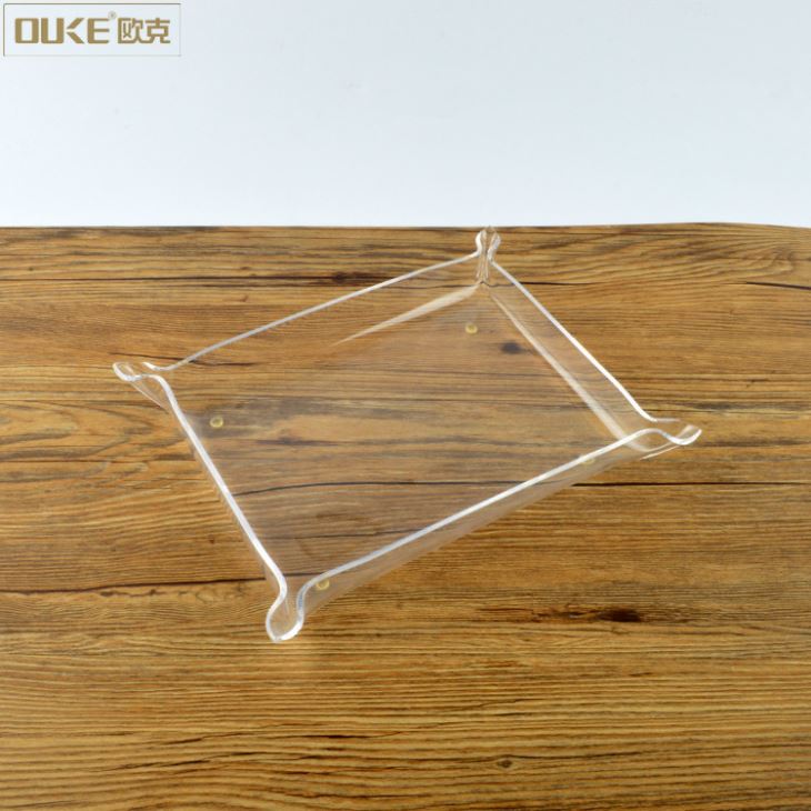 Clear Square Cheap Acrylic Food Tray