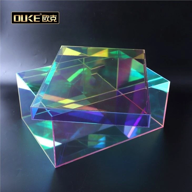 Custom Rainbow Acrylic Shoe Box Multi-function Acrylic Organizer Box