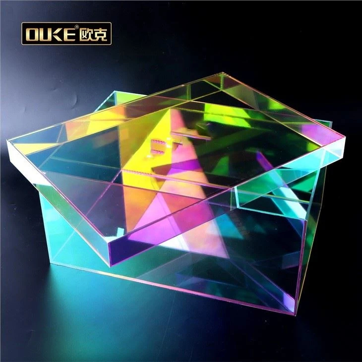 Custom Rainbow Acrylic Shoe Box Multi-function Acrylic Organizer Box